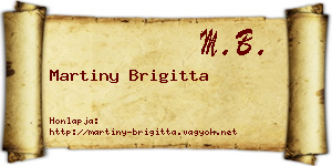 Martiny Brigitta névjegykártya